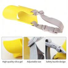 Anti Bite Duck Mouth Shape Dog Mouth Covers, Soft Duck Silicone Mouth Cover With Adjustable Strap, Small Medium Dogs Muzzle Masks Best For Prevent Barking, Biting, And Chewing - Multicolor - View 4