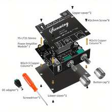 Bộ khuếch đại âm thanh ô tô không dây 2.1 kênh, không dây 5.1+Aux+USB+Card âm thanh USB+Ứng dụng di động, Chất lượng âm thanh trung thực cao/Công suất loa thụ động 15W+15W+30W, Có loa siêu trầm. - A - Xem 2