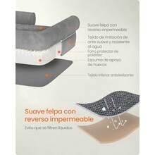 jjyuFeandrea Cama Ortopedica para Perros Sofa Cama para Mascotas Funda Extrae y Lavable 112 x 86 x 20  Gris Claro MPGW068G02Sofá cama - 112 largo x 86 ancho x 20 alto cm - Ver 7