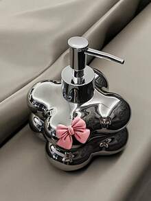 1 chai đựng đồ dùng nhà tắm bằng gốm sứ cao cấp, kiểu dáng thanh lịch, hình đám mây với 2 quả cầu bên trong, thích hợp cho gia đình/khách sạn, dùng đựng sữa tắm/nước rửa tay/sữa dưỡng thể. - chai tắm - Xem 1