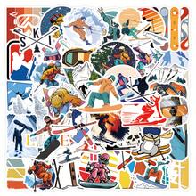 55pcs Sports Cartoon Ski Stickers Decorative Stationery, Planner, Water Bottle Stickers - Multicolor - View 2