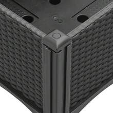 vidaXL Pflanzkasten Mit Beinen Schwarz 120x40x42 Cm PP - A - Übersicht 6