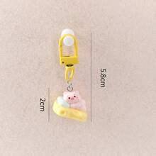 1个新款创意躺卧小猪钥匙扣，可爱女孩背包挂件，友情礼物，派对礼物，精致礼物，迷你摆件，生日礼物，节日礼物，圣诞节礼物，毕业礼物，愚人节礼物，万圣节礼物 - 彩色 - 查看 15