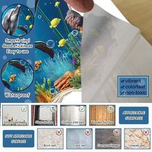 1/3pcs Broken Wall Ocean Sea Turtle Wall Stickers Underwater World Dolphin Coral Reef Wall Decals Waterproof Removable Vinyl Art Murals For Bathroom Toilet Laundry Room Background Home Decoration - Underwater World Wall Stickers - View 9