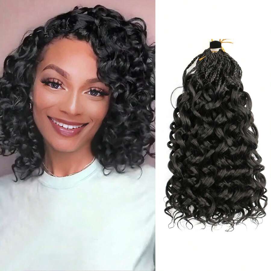 UCOOL Tóc giả móc sợi GoGo Curl 10 inch, kiểu xoắn sẵn, 3 gói, kiểu sóng biển, kiểu nữ thần, tết hộp, xoăn sóng nước, tóc giả tổng hợp dành cho nữ.