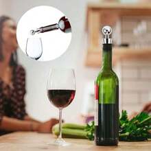 6个/1个圆形葡萄酒瓶塞，真空密封保鲜，葡萄酒瓶封口器，用于葡萄酒储存和防漏，葡萄酒配件 - 彩色 - 查看 3