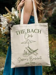 Custom Bachelorette Canvas Tote Bag – Personalized Bach Club Party Gift For Bride & Bridesmaids –Custom Bachelorette Tote Bag,Personalized Bride Gift Bag ,Bridesmaid Party Favor Bag,Bach Club Tote Bag,Custom Wedding Weekend Bag,Reusable Beach Tote,Custom Name Tote Bag - Multicolor - View 7