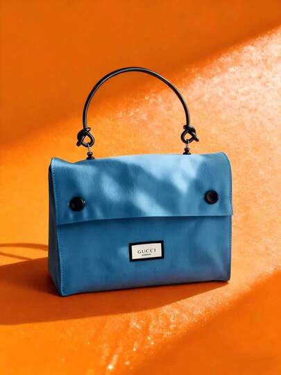 Gucci Blue Chain Shoulder Bag, Portable And Convenient To Carry, Large Capacity, Can Hold Cosmetics, Suitable For Various Occasions