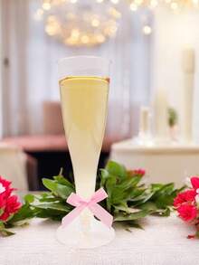 5oz Reusable Clear Plastic Champagne Flutes, Long Stem, Wedding Party Cocktail Glasses - Multiple Colors/random Styles - View 21