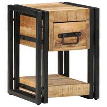 vidaXL Nightstand 2 Pcs Brown 30 X 30 X 40 Cm Solid Wood Mango - Yellow - View 4