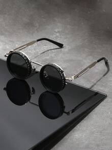 时尚可调节眼镜：适合复古朋克派对、防晒以及复活节、毕业季、万圣节和圣诞节等节日佩戴。配备铝镁合金镜片和合金镜框。 - 彩色 - 查看 9