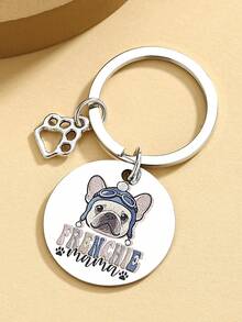 法国斗牛犬礼物 法斗犬配件 法国斗牛犬装饰 法国斗牛犬妈妈礼物 狗狗钥匙扣 母亲节礼物 - 彩色 - 查看 5