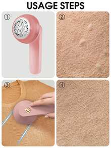 USB Rechargeable Electric Fabric Defuzzer, 6-Blade Lint Remover For Clothes, Bedding, Furniture, Carpets, Sofa, Cleaning Supplies, Ideal Mother's Day Gift - Multicolor - View 12