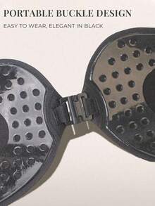 1 Pair Classic Mango Shape Self-Adhesive Nipple Covers, Black - Black - View 5