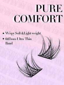 Waloshow 1 Box 110pcs Brown D Curl Thick Lash Individual Eyelash Extensions, Create Natural Or Dramatic Makeup Effect, DIY Lash At Home, Eyelash Cluster, Individual False Lashes - Black - View 4