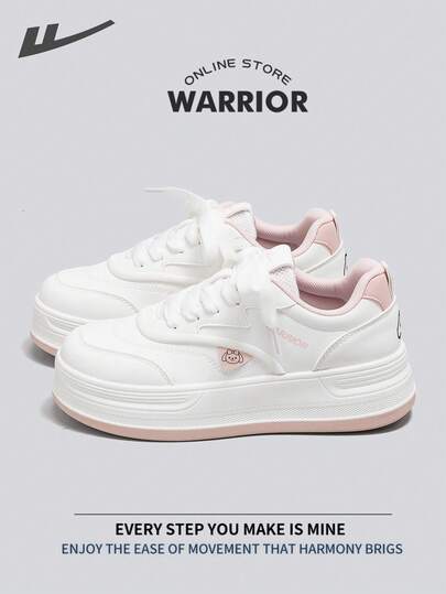  Warrior 女士板鞋，春秋季舒适百搭，休闲时尚，四季皆宜，耐磨耐穿，适合全天穿着，训练跑步鞋