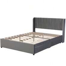 Bed Bases & Foundations - Gray + Velvet + 160cm*200cm - View 7