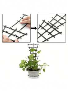 Giàn leo cây xếp chồng chịu lực cao - Giá đỡ vườn thẳng đứng tiết kiệm không gian với thiết kế dạng lưới và móc, thích hợp cho cây leo trong nhà/ngoài trời, cây leo và cây trồng trong chậu, chậu trồng cây ban công có thể tái sử dụng, trang trí nhà cửa, dễ lắp ráp, cấu trúc chắc chắn. - nhiều màu - Xem 10