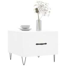 vidaXL 2 Stück Couchtische, Weiß, 50x50x40 Cm, Holzwerkstoff - Bianco - Visualizzare 3