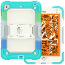 适用于 iPad (A16) 第 11 代/Air11/Air13 M3 (2025) 第 9/8/7 代 (2021/2020/2019) 的重型防震保护壳，坚固耐用的硬壳保护套，内置支架，适用于 10.2 英寸 iPad 2021/2020/2019。 - 迷彩淺藍 - 查看 17