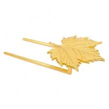 Gold-Plated Leaf Vein Leaf Shaped Bookmarks - Ginkgo Leaf+Maple Leaf Double Pin Design For Reading Marks, Preferred By Light Luxury Cultural And Creative Enthusiasts And Literary Readers. - Gold - View 8