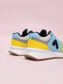 Kids Soft Bottom Casual Sneakers, Fashion White Shoes For Boys And Girls - Green - View 7