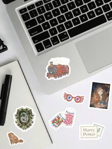 Harry Potter 50pcs Watercolor Style Graffiti Stickers, Character Stickers, Ron Hermione Malfoy, Vinyl Waterproof Stickers, Suitable For Water Bottles, Laptops, Bumpers, Water Bottles, Computers, Phones, Hats, Cars, Fun Stickers For Teens And Adults, Souvenir Gifts, Birthday Gifts [Official Licensed] - Multicolor - View 6