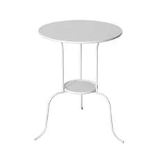 Ceramic White Iron Art Side Table, Decorative Piece For Living Room, Sofa, Store, Thickened Bedside Table, Household - White - View 6