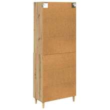 vidaXL Highboard in legno di quercia artigianale, 69,5 x 32,5 x 180 cm - Giallo - Visualizzare 10