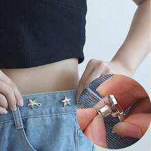 1 对可拆卸星形腰带扣，牛仔裤无缝腰部调节工具 - 无需钻孔 - 彩色 - 查看 4