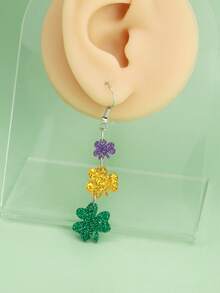 Fashionable & Cute Clover Series Earrings, Carnival Series Earrings, Suitable For Festivals And Daily Wear - Multicolor - View 3
