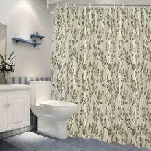 Bộ 1/3/4 rèm tắm họa tiết cây cỏ, rèm tắm họa tiết hoa màu xanh lá cây nhạt, trang trí nhà nông thôn cổ điển, rèm tắm kiểu Pháp thanh lịch, thảm chống trượt phòng tắm, thảm chữ U cho nhà vệ sinh, tấm phủ nắp bồn cầu, đồ trang trí phòng tắm, bộ rèm tắm, phụ kiện phòng tắm - Nhiều màu - Xem 4