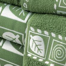 5-Piece Towel Set For Bath And Face, 100% Cotton, With Bath Mat For Bathroom And Washroom - 綠色 - 查看 3