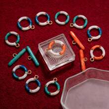 一套304不锈钢珐琅镀金OT扣，女士不锈钢首饰OT扣，适用于DIY项链和手链制作 - OT扣 - 查看 6