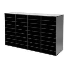 SHIOUCY Black 36-Compartment Literature Organizer 9.3x2.4in 176lbs Load Removable Partition For Office School Document File Storage - Black - View 6
