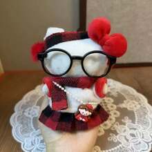 一套新款时尚可爱娃娃服装，适合10厘米高的猫咪毛绒娃娃，娃娃衣服，生日/圣诞节/新年礼物（注意：仅出售衣服，不含娃娃、眼镜、鞋子） - 彩色 - 查看 9