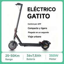 Patinete eléctrico H1 GREY 8.5| Motor de 350 W, batería de 7,8 AH, neumáticos sólidos antideslizantes de 8,5 pulgadas, batería de larga duración, 3 modos, velocidad máxima de 25 mph, absorción de impactos delantera y trasera, freno trasero electrónico + freno mecánico, plegable, altura ajustable, marco de aleación de aluminio. - B - Ver 12