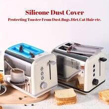 1 nắp đậy máy nướng bánh mì bằng silicon, chống bụi, kích thước универсальный, phụ kiện nhà bếp cho gia đình và máy làm bánh mì ăn sáng. - Nhiều màu - Xem 3