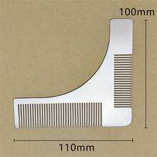 Multi-Functional Hairstyling Template, Stainless Steel Beard Comb - Multicolor - View 4