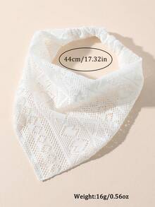 1 chiếc khăn trùm đầu nữ thêu tay xếp nếp, thích hợp cho mặc hàng ngày và đi nghỉ mát. Khăn bandana thời trang, phụ kiện tóc thanh lịch, băng đô cài tóc cho trang phục mùa hè. - trắng - Xem 5