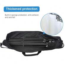 Durable Padded Tripod Carrying Bag With Shoulder Strap And Handle: Durable Protective Case For Photographic Equipment. - Black - View 2