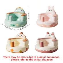 1pc Multi-Function Baby Sitting Training Chair, Anti-Fall Dining Chair, Portable Inflatable Baby Sofa Toy, Bathing Seat - Multicolor - View 7