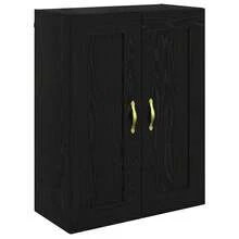 vidaXL Wandschrank Schwarz Eichen-Optik 69,5 X 34 X 90 Cm - Black - View 2