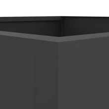 vidaXL Pflanzkübel Schwarz 52x48x75 Cm Stahl - A - Visualizzare 7