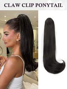 18-Inch Claw Ponytail Hair Extensions, Synthetic Wavy Clip-In Ponytail Hair Extensions, Fluffy Daily Ponytail Hair Extensions, Suitable For Women - Multicolor - View 13