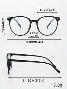3pcs Circular Daily Multi-Functional Lightweight Non-Prescription Glasses, Can Be Worn When Looking At A Computer, Reading Or Playing With A Mobile Phone - Transparent - View 6