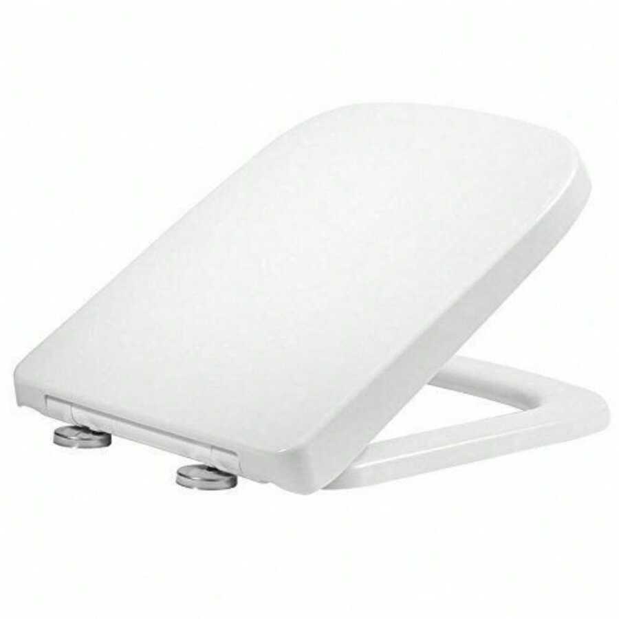 Soft Close Square Toilet Seat Quick Release Anti-Bacterial Adjustable Heavy Duty - A - View 1
