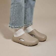 2026新款EVA拖鞋，夏季户外沙滩厚底耐磨情侣拖鞋 - 棕色 - 查看 4