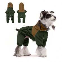 (Small Dog) Pet Clothes, Dog Four-Leg Jacket, Windproof Hooded Jacket, Outdoor Coat With Reflective Strips, Adjustable Drawstring - Multicolor - View 7