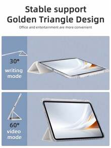 1个心形雏菊双面彩绘透明亚克力三折平板电脑保护套，适用于iPad Mini 6/Mini 7/Air 1/Air 2/9.7/10.2/10.5/Air 4/Air 5/10.9/Pro 11/第十代/Air 11英寸(M2)-2024/Pro 11英寸(M4)-2024/iPad Air 11英寸(M3) 2025/iPad (A16) 11英寸第十一代 2025，不含触控笔，部分型号带有镜头框，iPad平板电脑翻盖保护套 - 彩色 - 查看 8